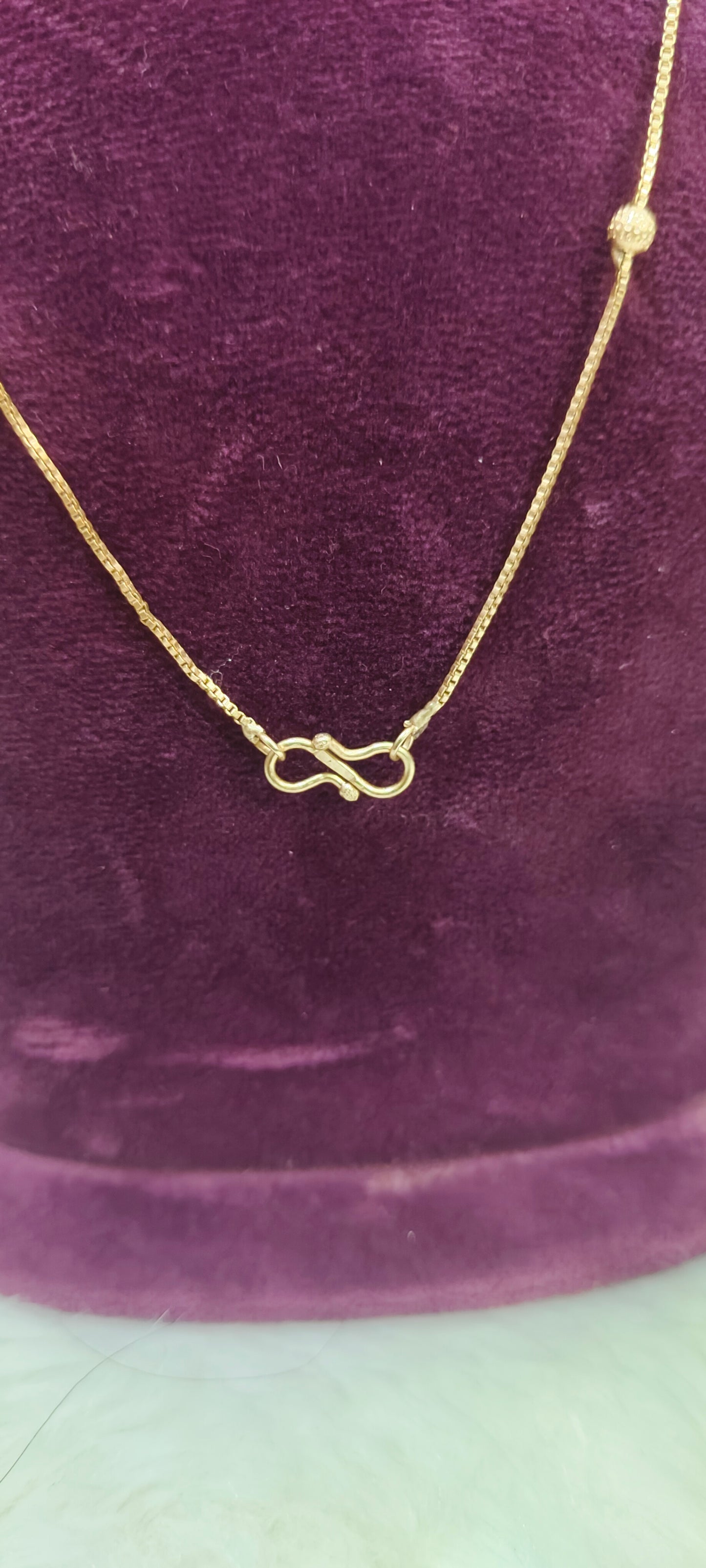 Pure panchaloham unpolished 18" length sleek pattern chain