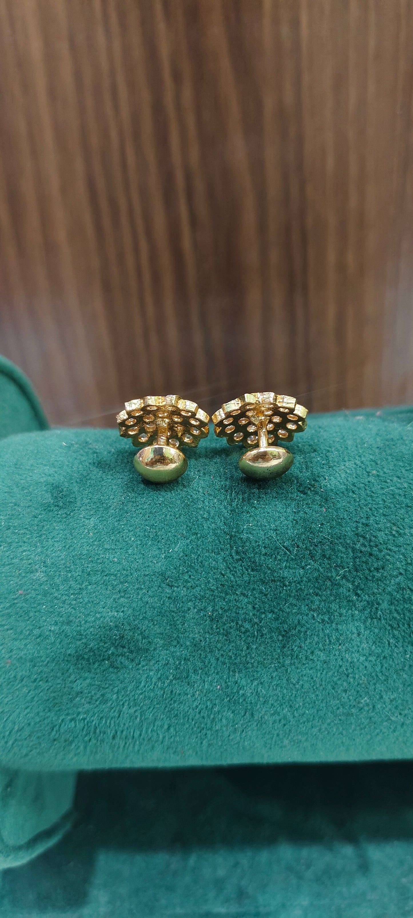 Pure panchaloham vintage look medium size studs (ravvaladuddulu)
