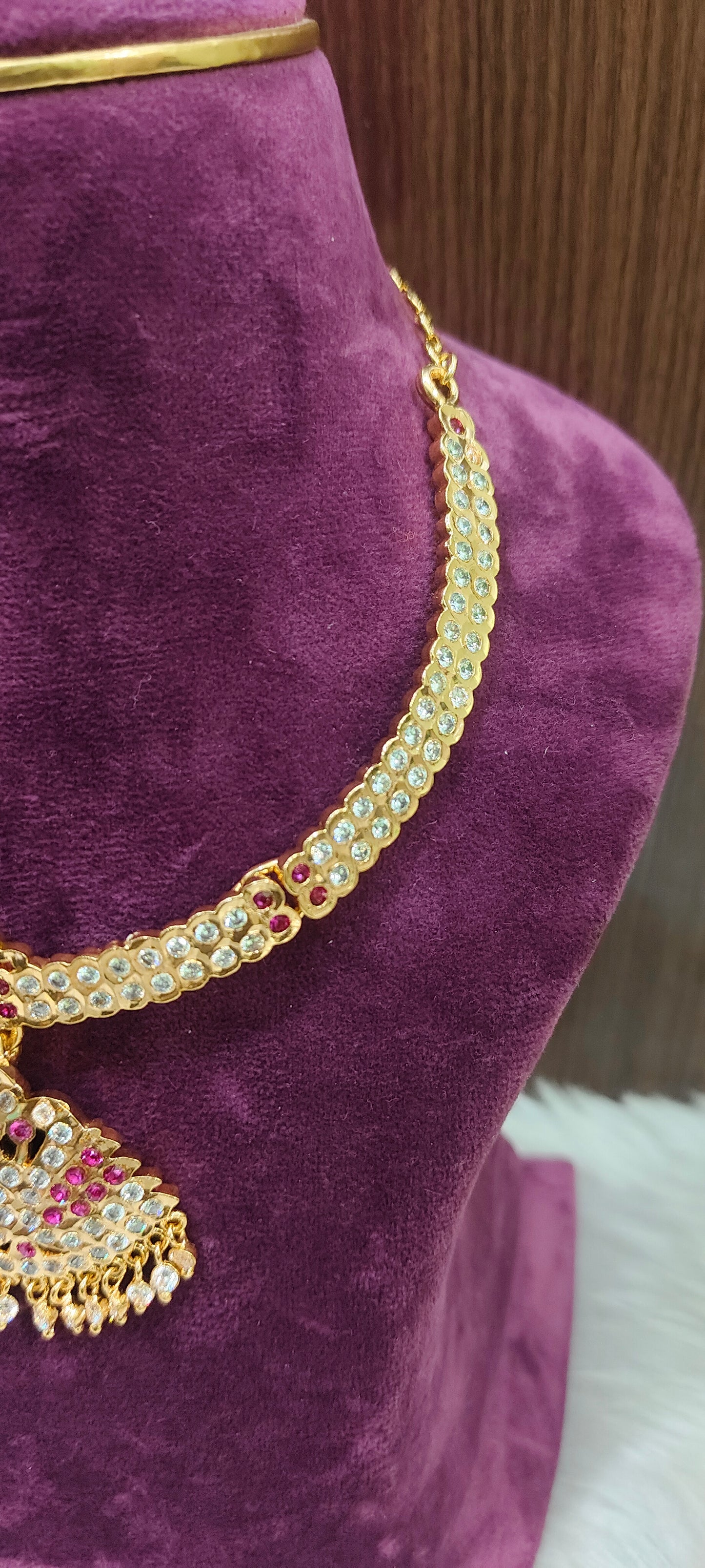 Pure panchaloham vintage look kante necklace