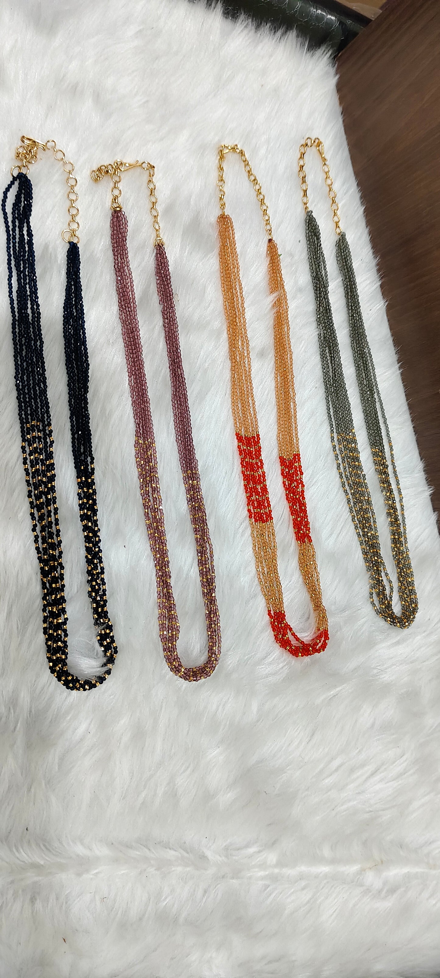 Premium 6 line hidro beads chain with 18" length