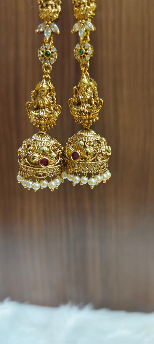 Premium high nakshi earrings and maatis combo
