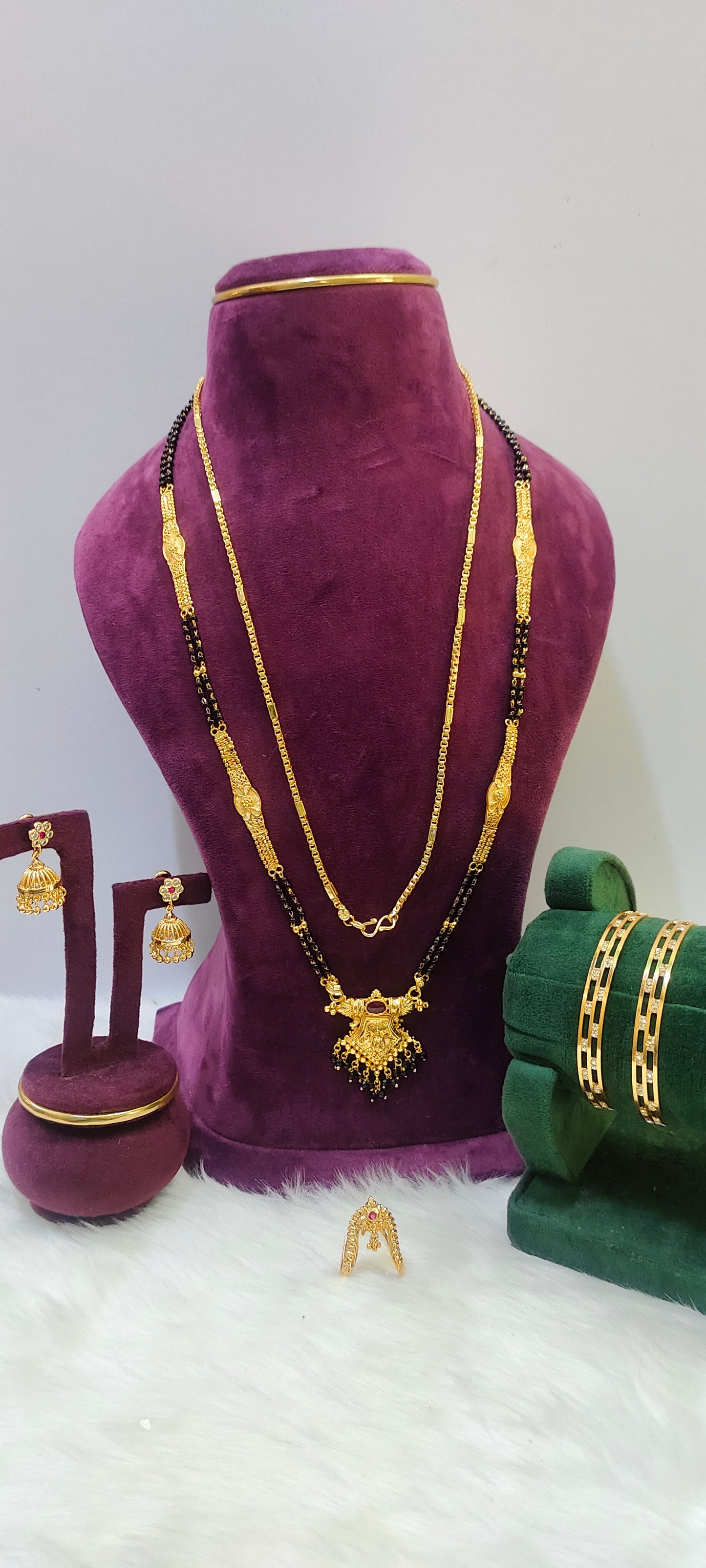 Super 5 combo with Lakshmi Devi black beads