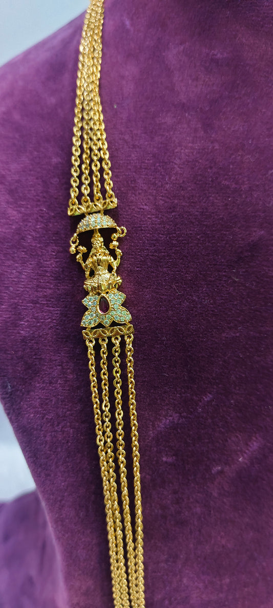 Premium nakshi 30" length 4 line chandraharm