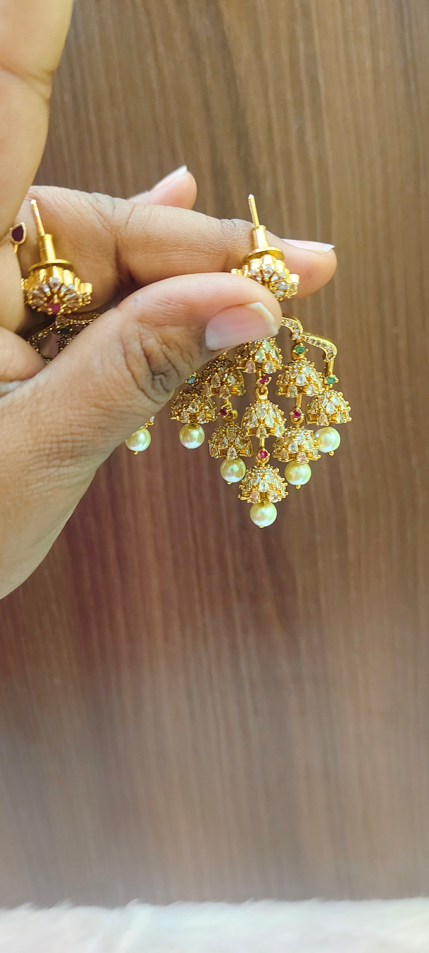 Premium Fully stone celebrity style earrings