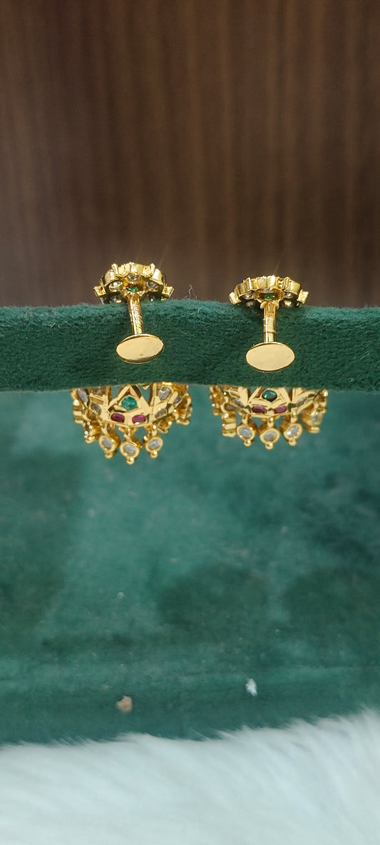 Pure panchaloham vintage look jumkas