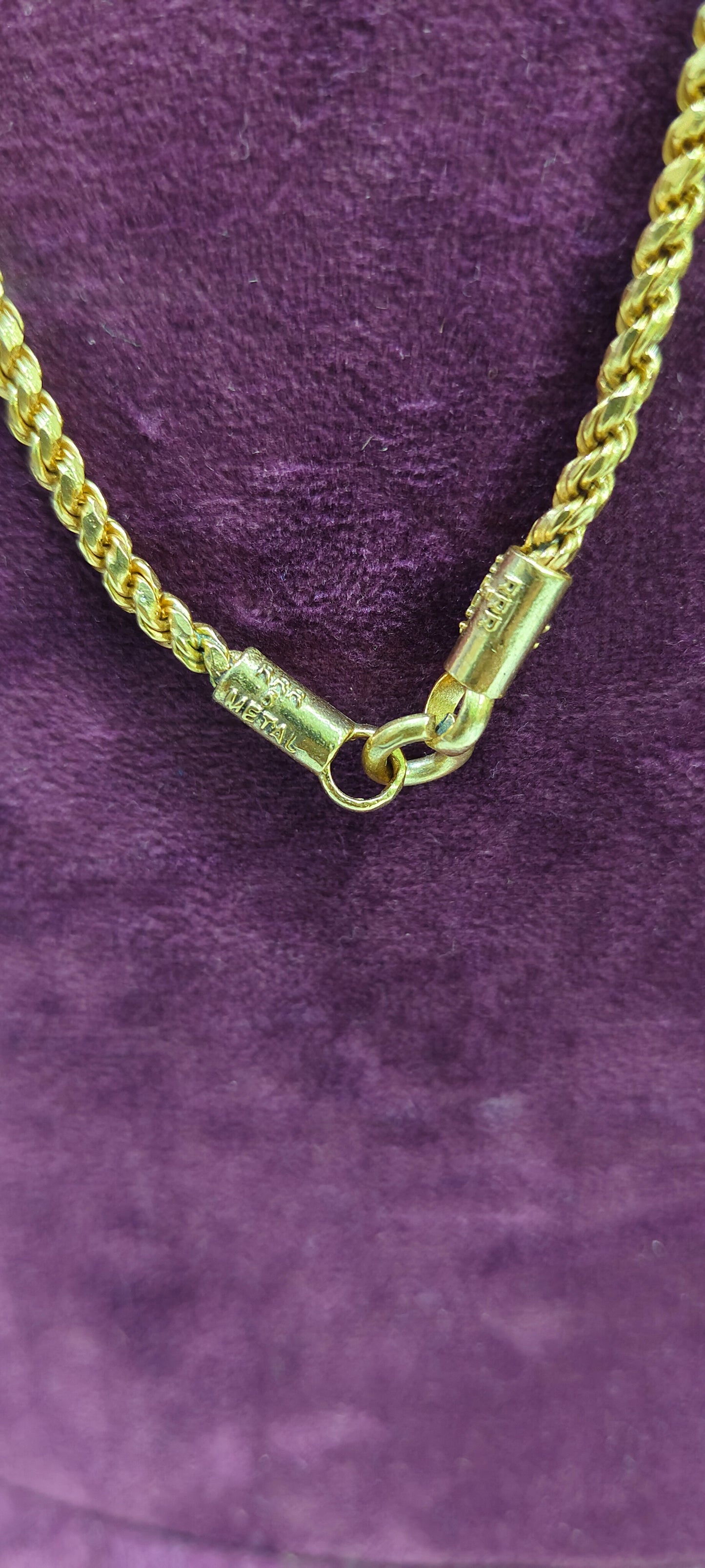 Pure panchaloham unpolished 24 " length rope chain