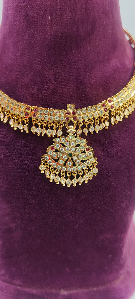Pure panchaloham vintage look kante necklace