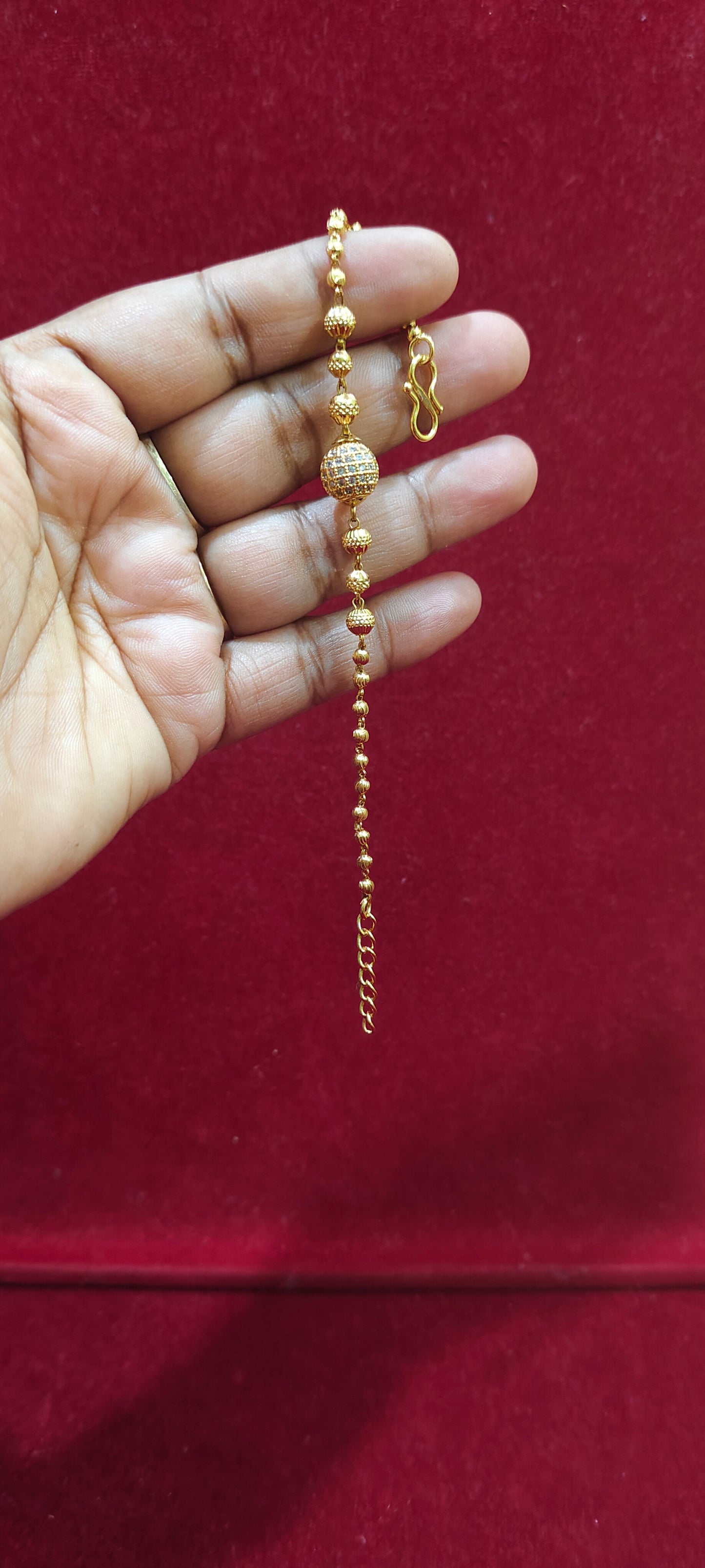 Premium micro gold plated ball bracelet