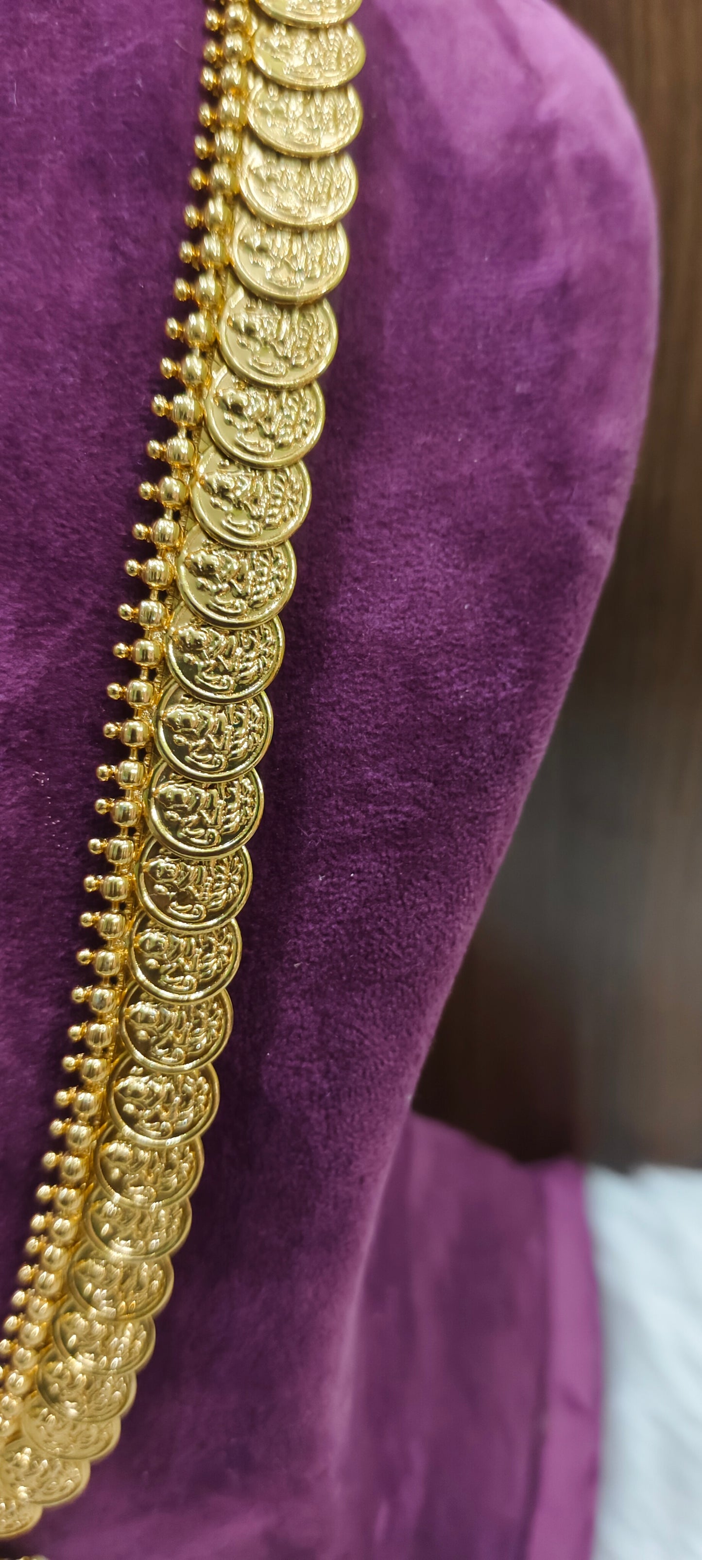 Premium nakshi kasu long haram set with 26" length