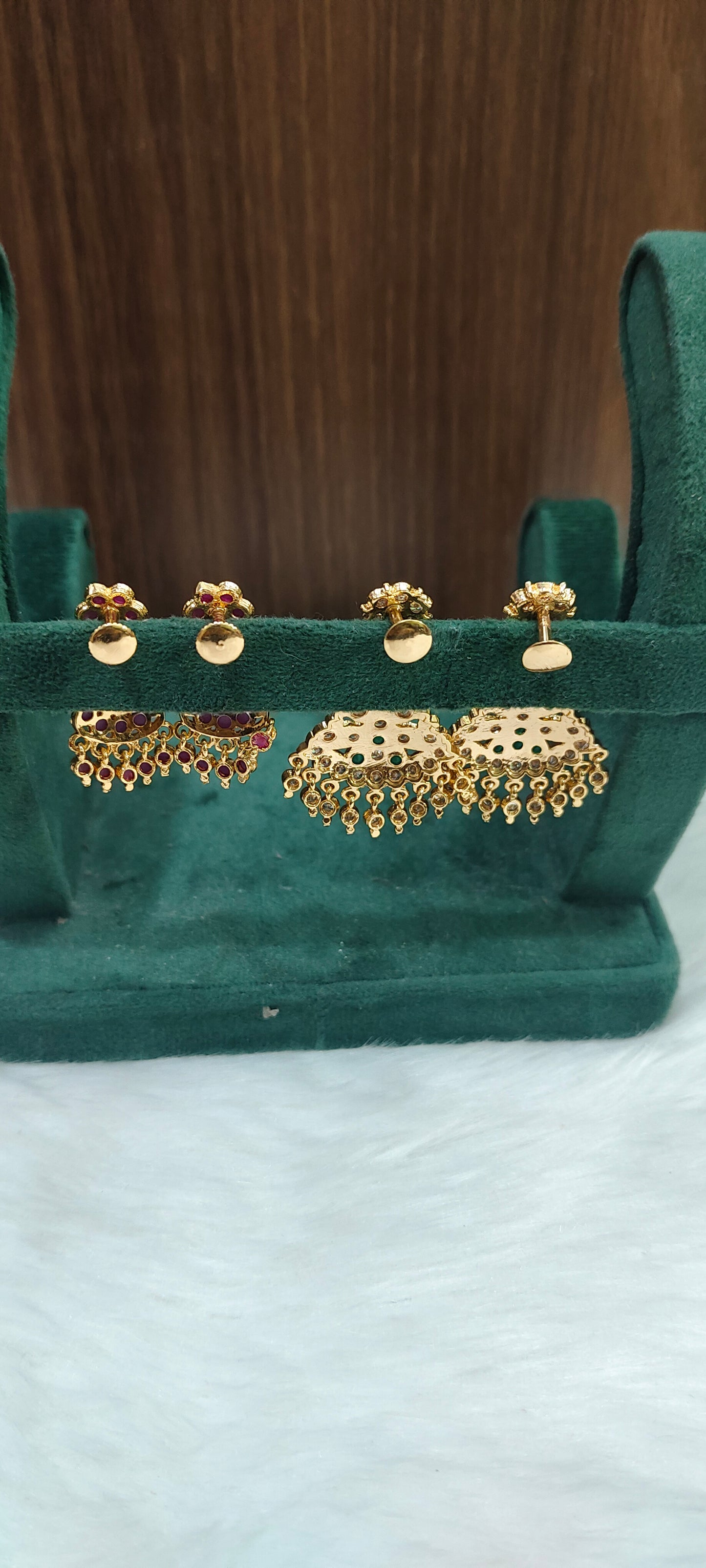 Pure panchaloham vintage look 2 earrings combo