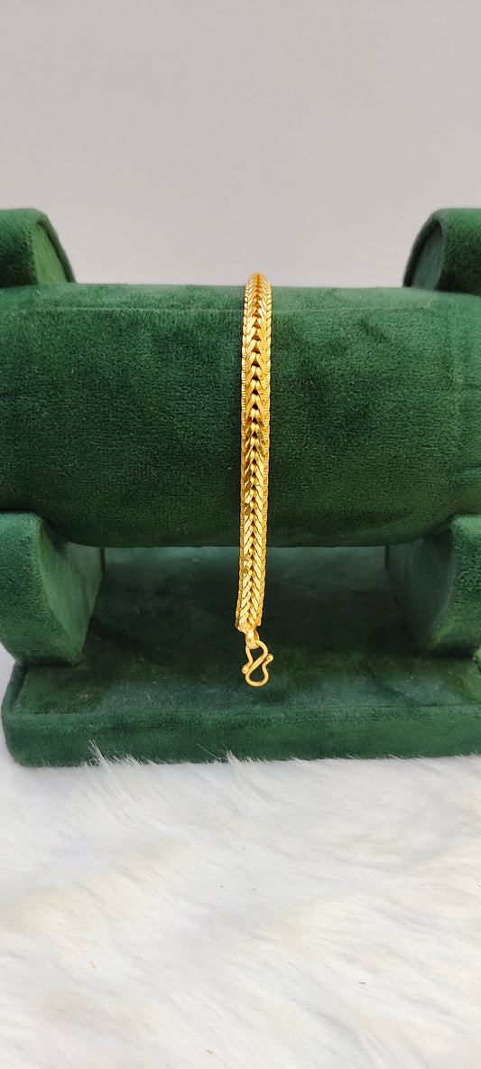 100% gold look mens bracelet