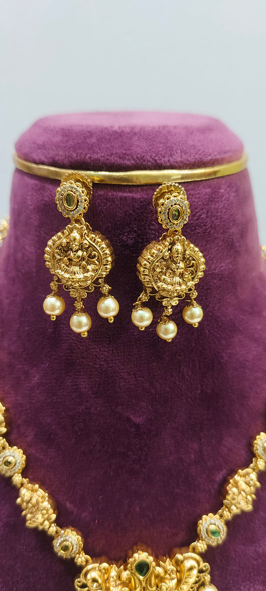 Premium nakshi necklace set