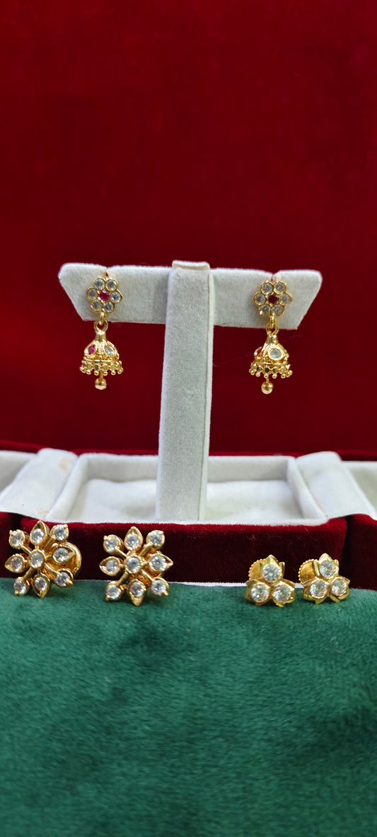 Pure panchaloham 3 set earrings combo