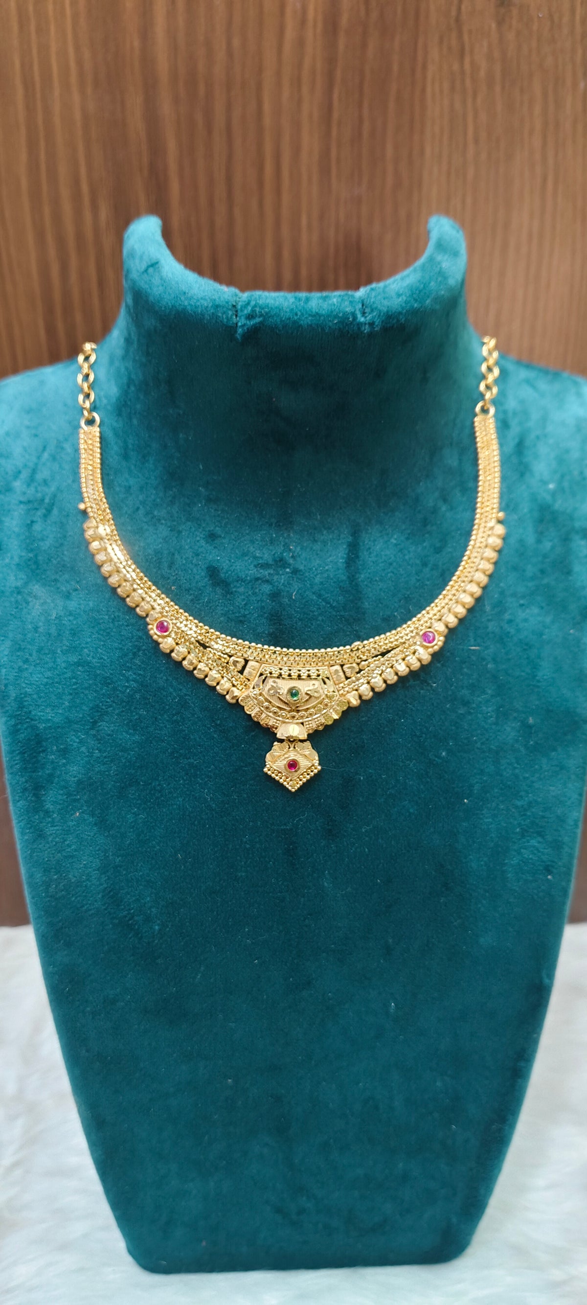 100% real gold look simple necklace