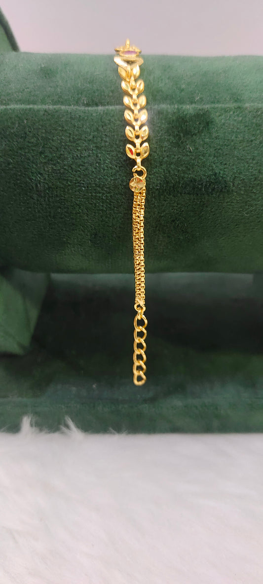 100% gold look ladies bracelet