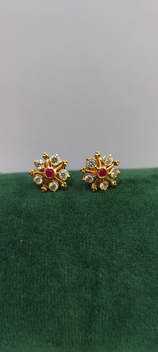 Pure panchaloham dimond look studs