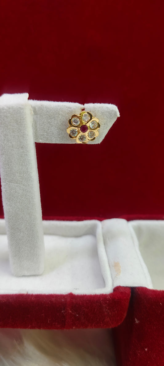 Pure panchaloham gold look studs