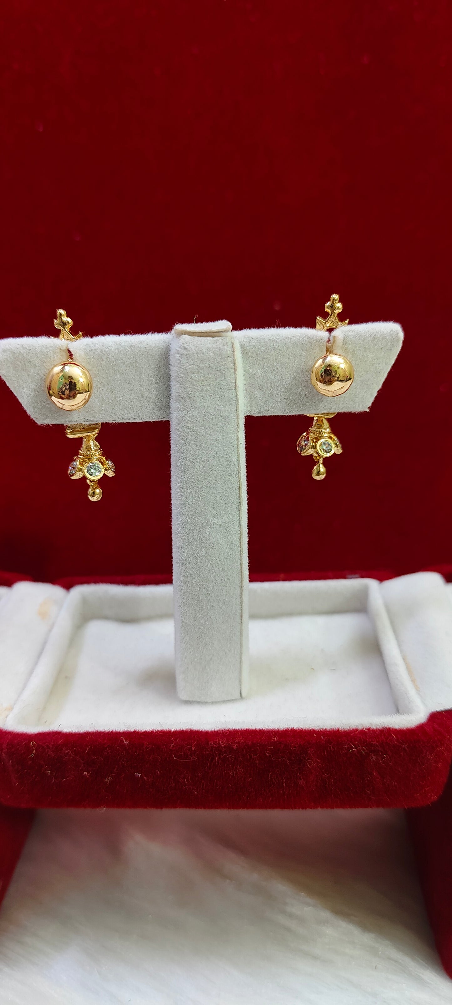 Diamond Studded Drop Earrings