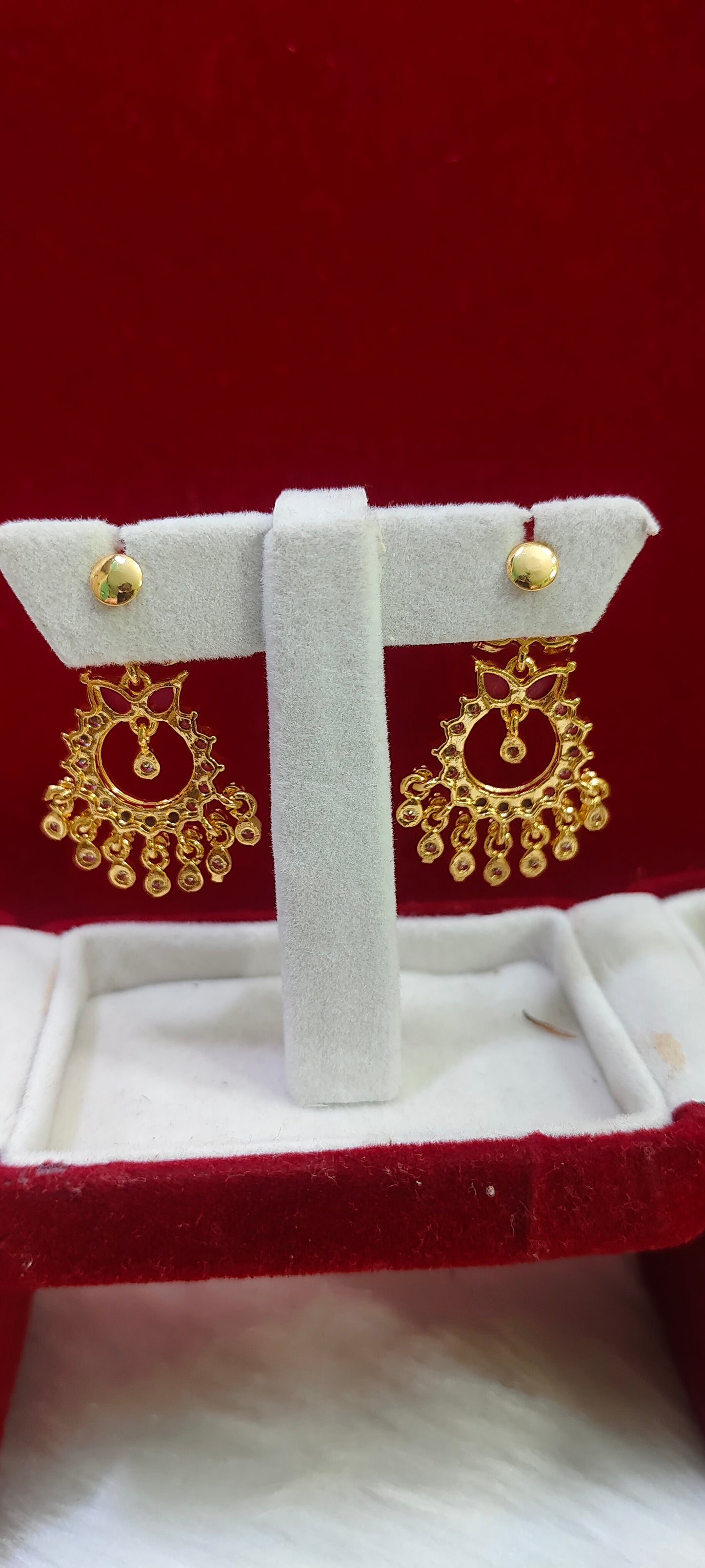 Daily wear chandBali earrings screw back