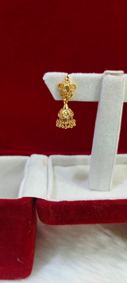 Cute daily 1 gram plated kids jumkas