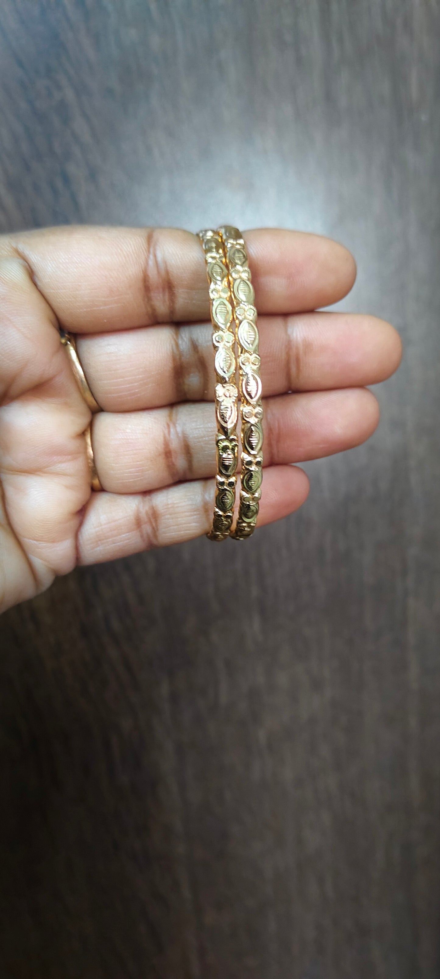 Pure panchaloham unpolished 2 bangles