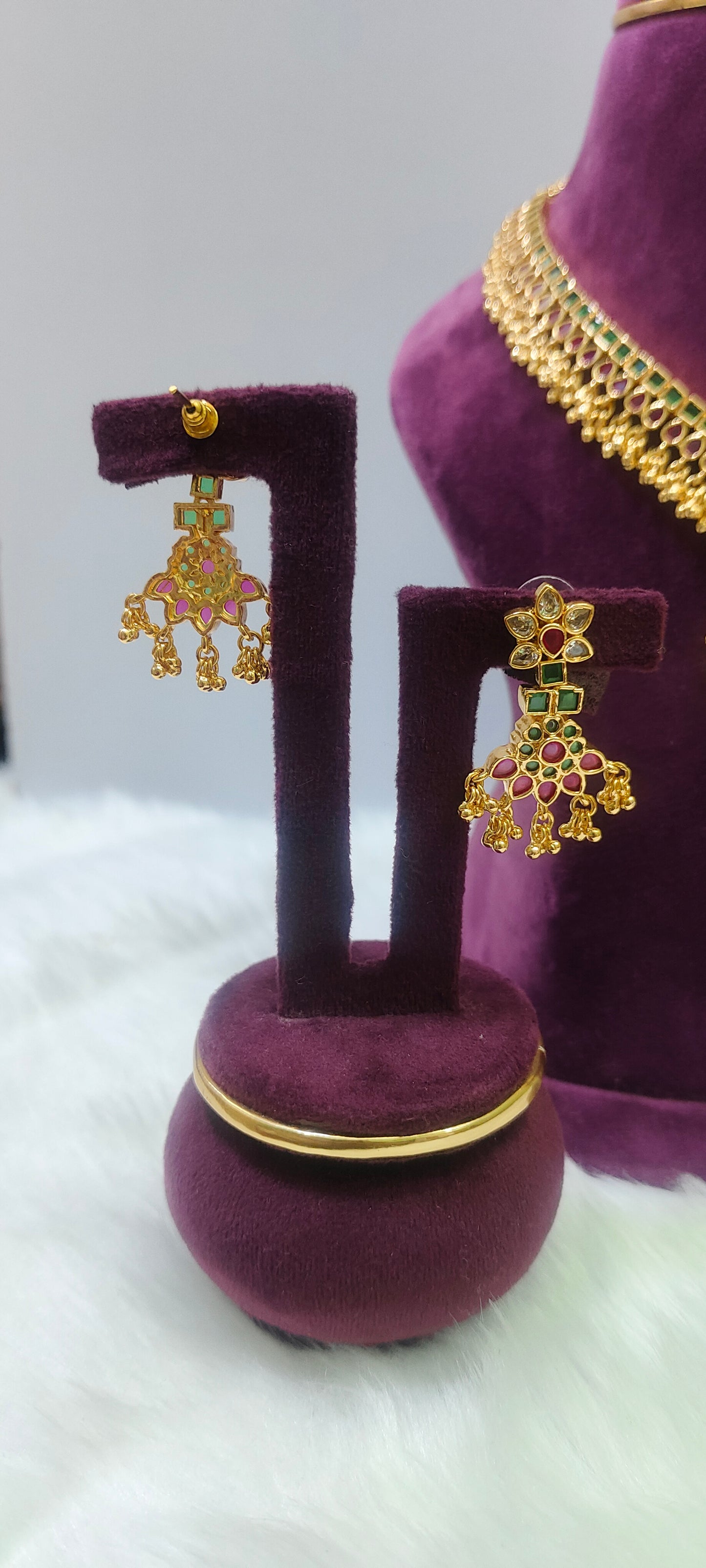 Semi Panchaloham necklace set