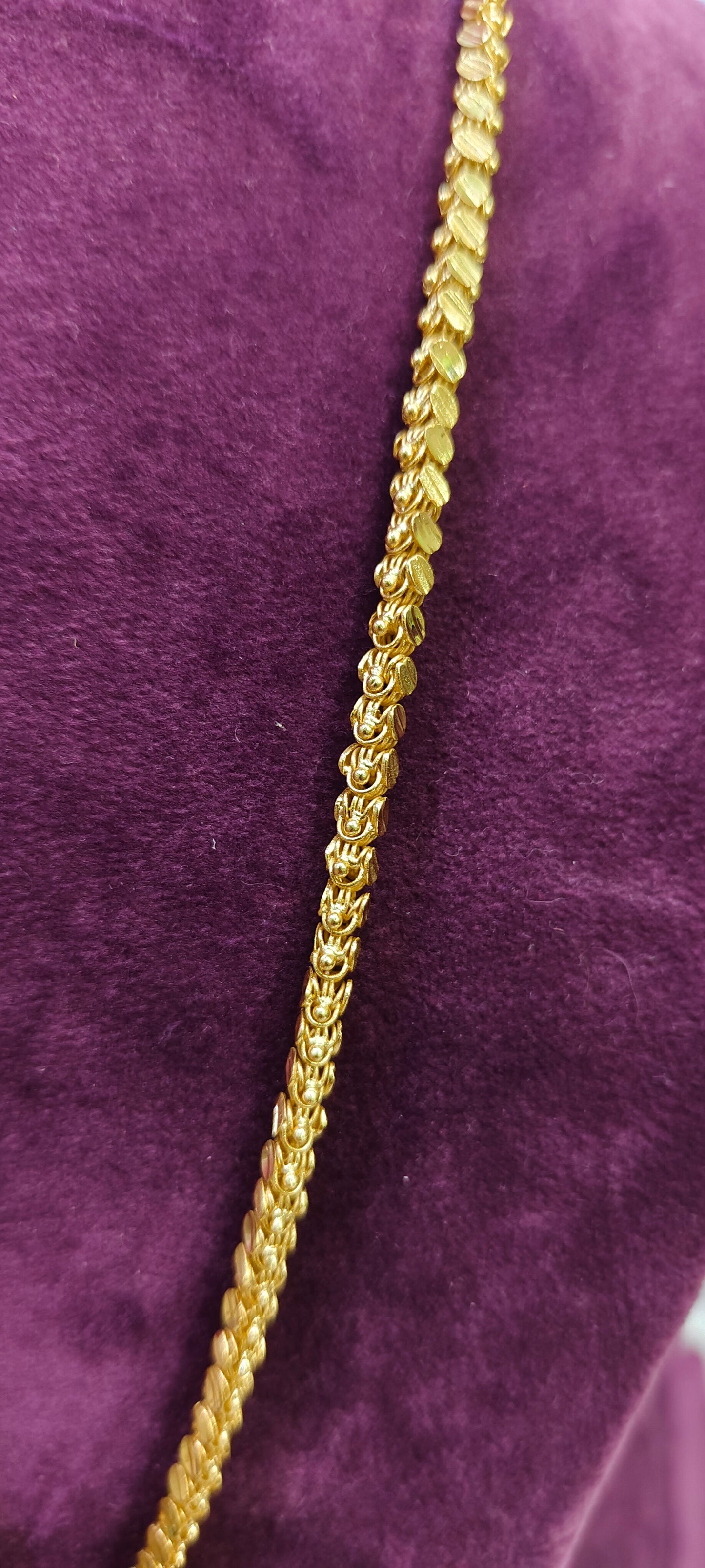 100% gold look 24" length double design chain and 8" length mens bracelet