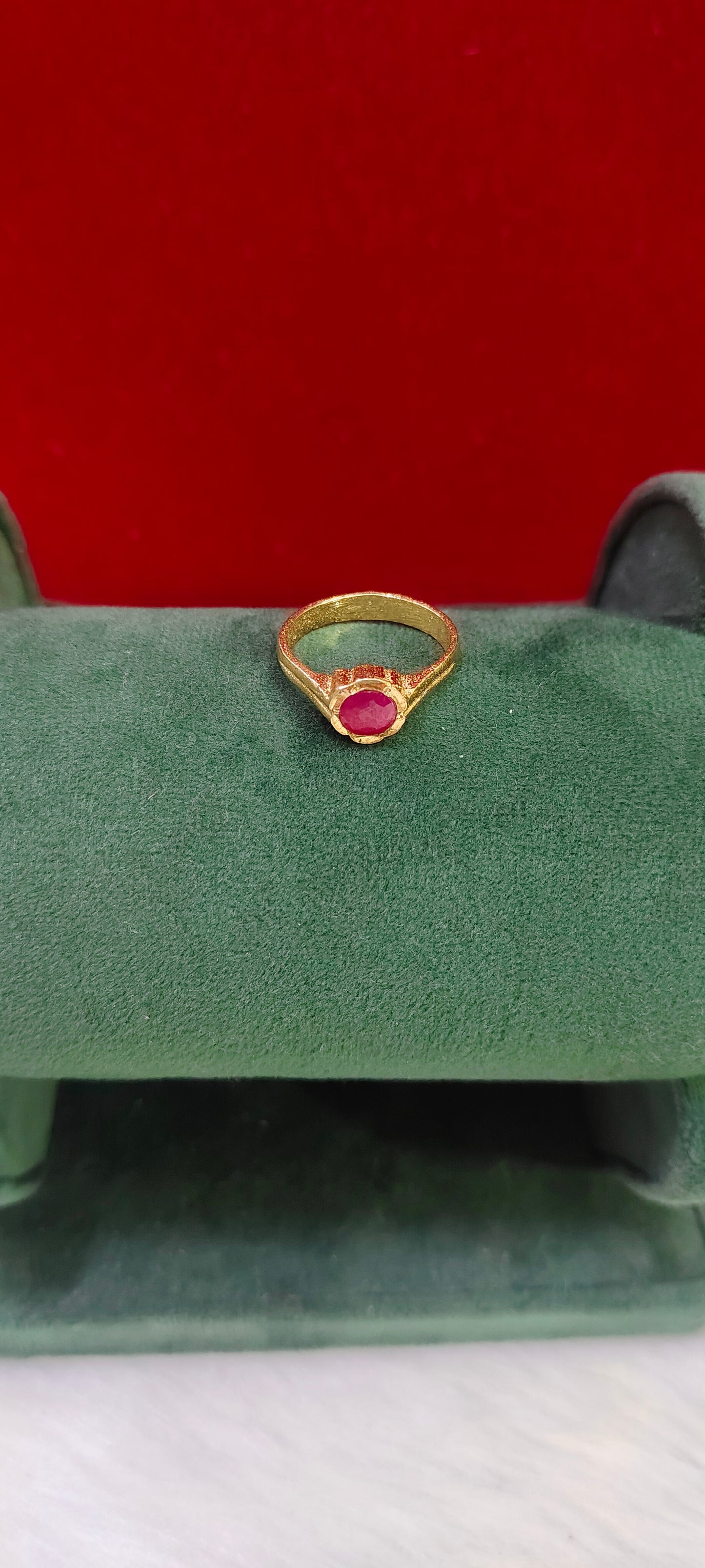 Pure panchaloham ruby finger ring