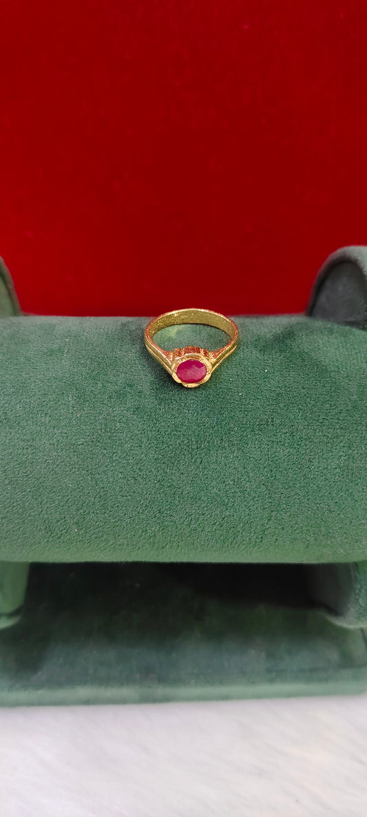 Pure panchaloham ruby finger ring