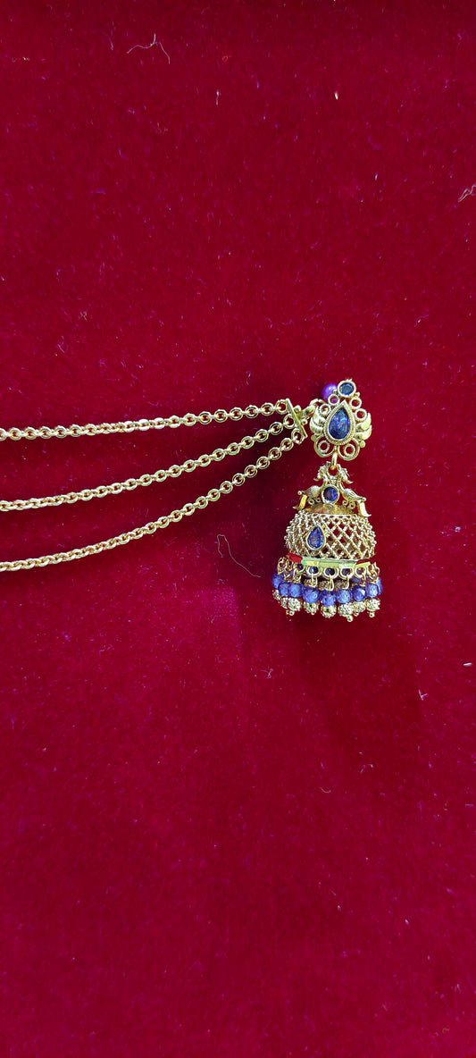 Premium nakshi jumkas and 3 line earrchains combo