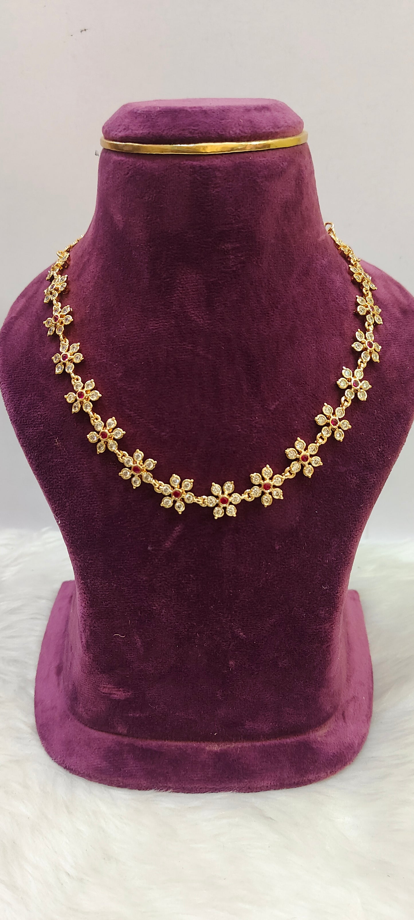 Pure panchaloham diamond look necklace