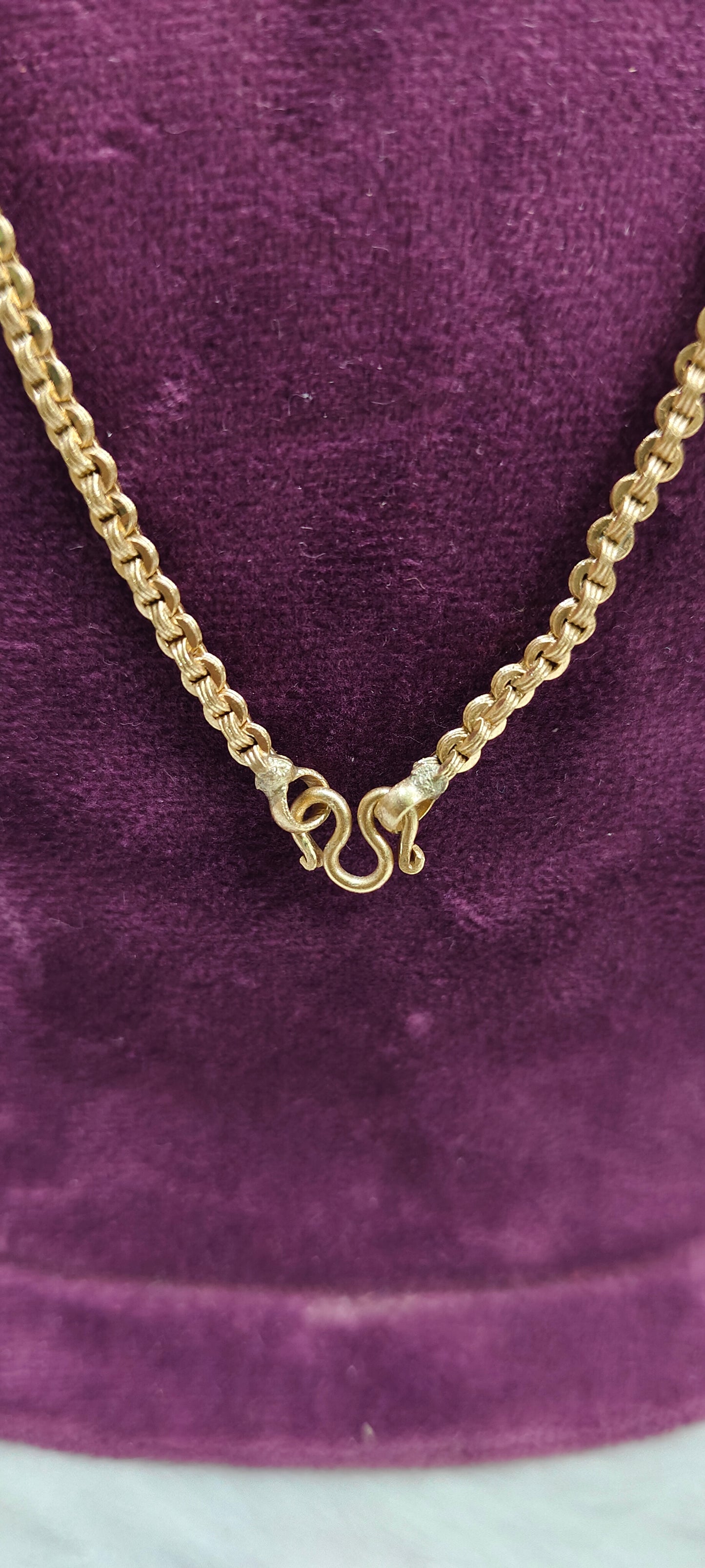 Pure panchaloham unpolished 18 " length malbar chain