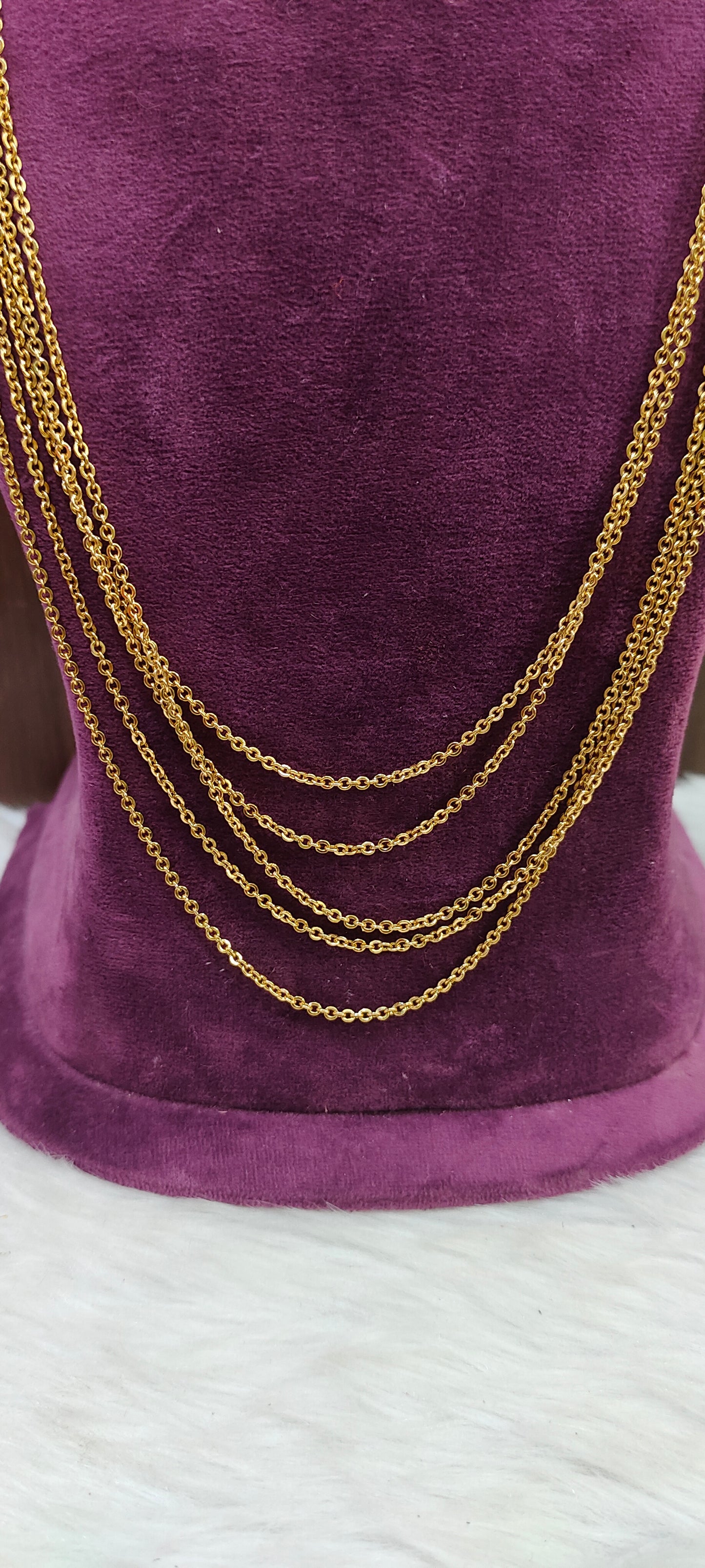 Premium nakshi 5 step 28" length chandra haram with simple necklace combo (necklace design slightly may changes)