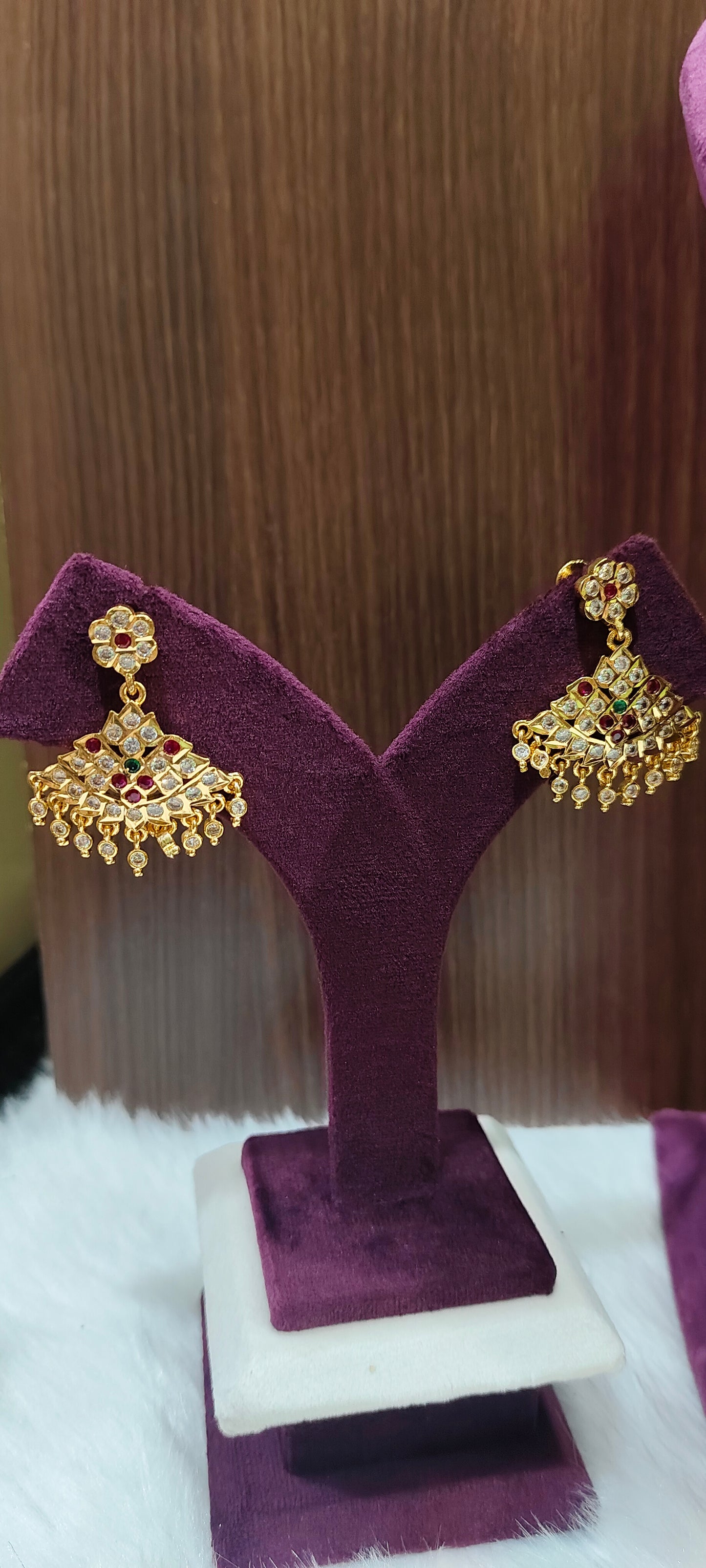Pure panchaloham necklace and long haram set combo
