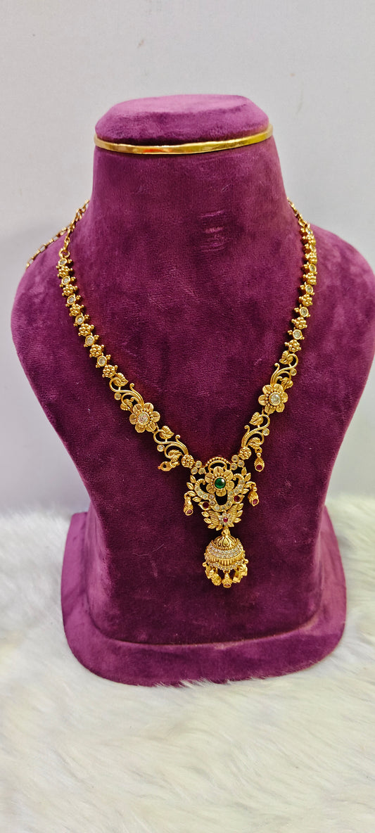 Premium antique nakshi necklace set