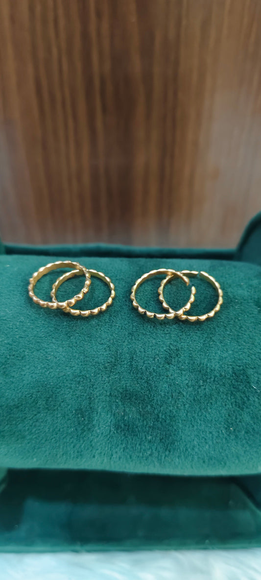 Pure panchaloham unpolished adjustable toe rings