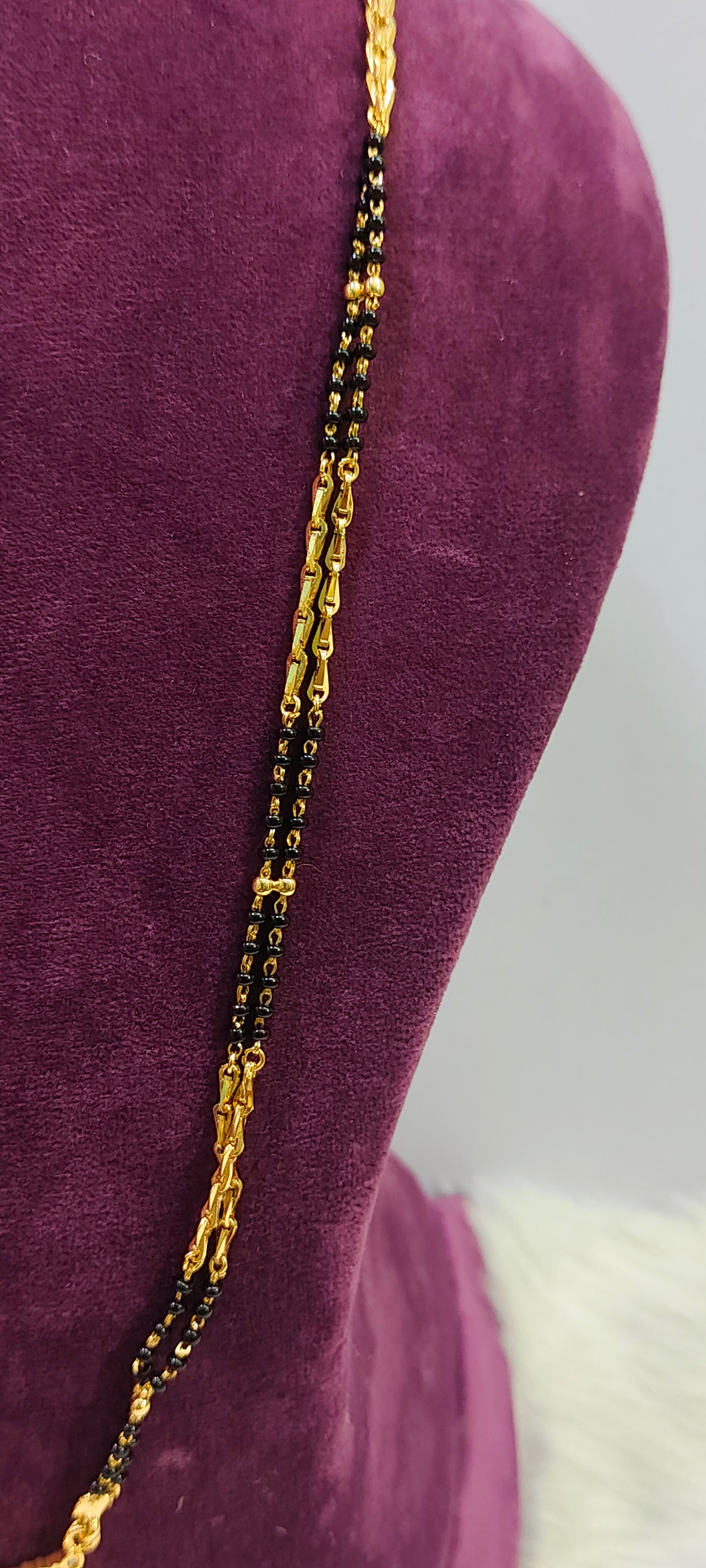 Daily wear black beads with earrings ( combo)
