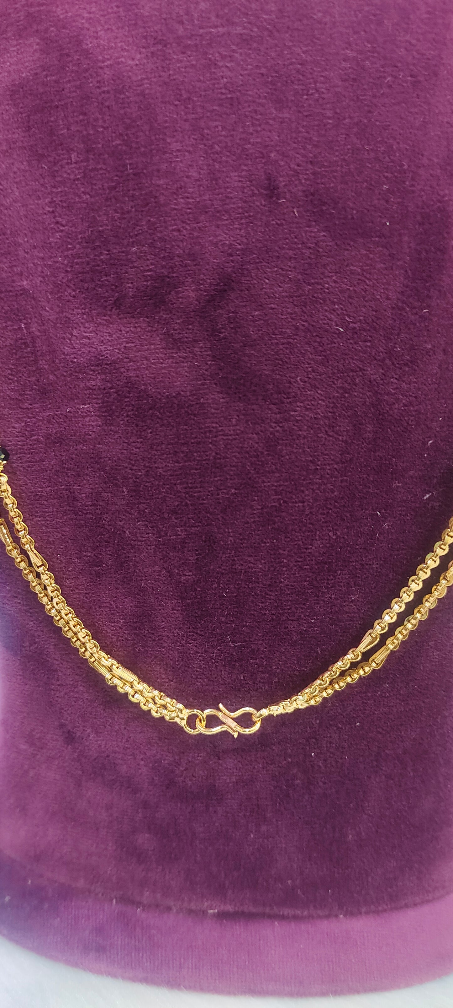 1 gram plated 30" length 2 line thali chain