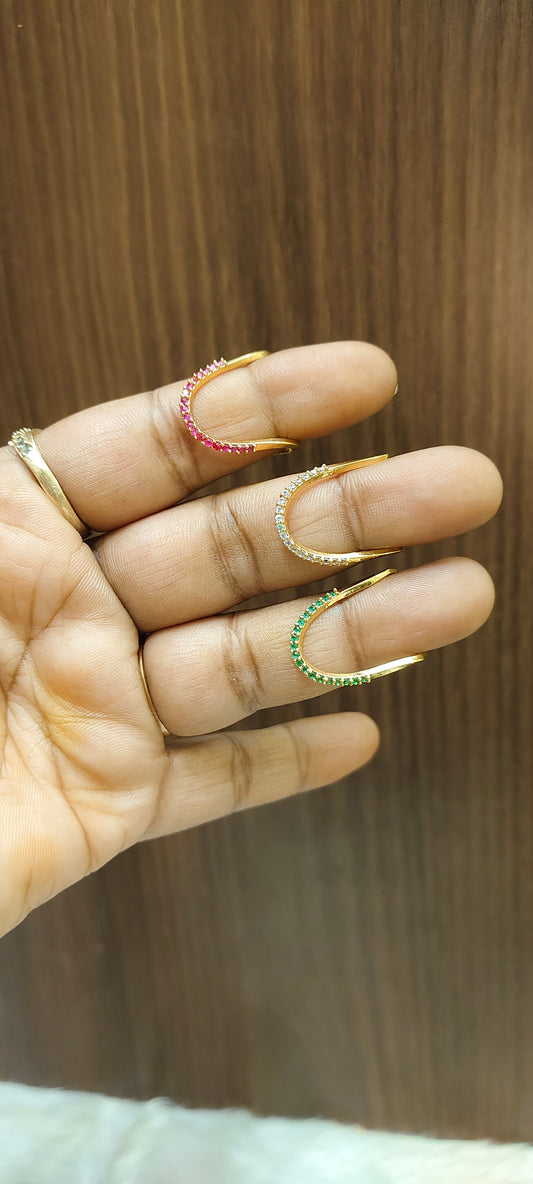 Pack of 3 vanki rings as like gold model