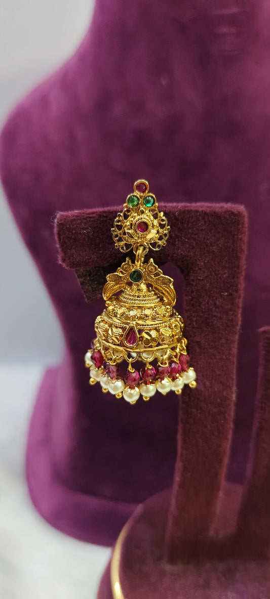 Premium nakshi medium jumkas