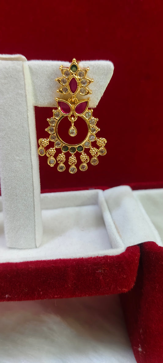 Daily wear chandBali earrings screw back