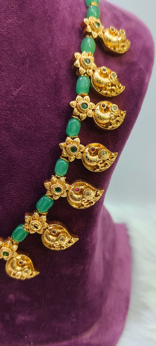 Premium nakshi mango beads  necklace