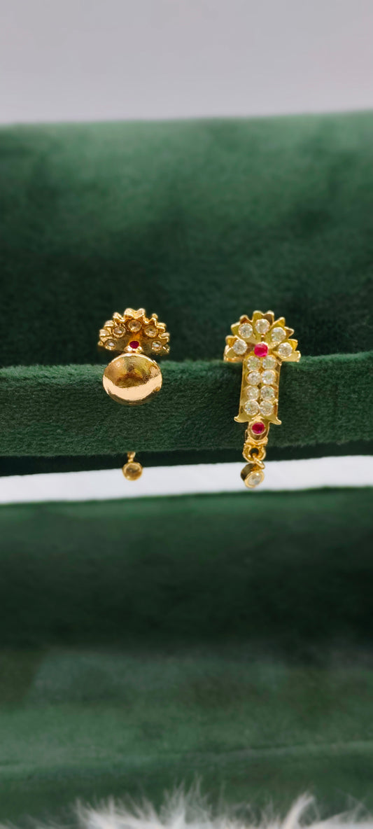 Pure panchaloham j type earrings