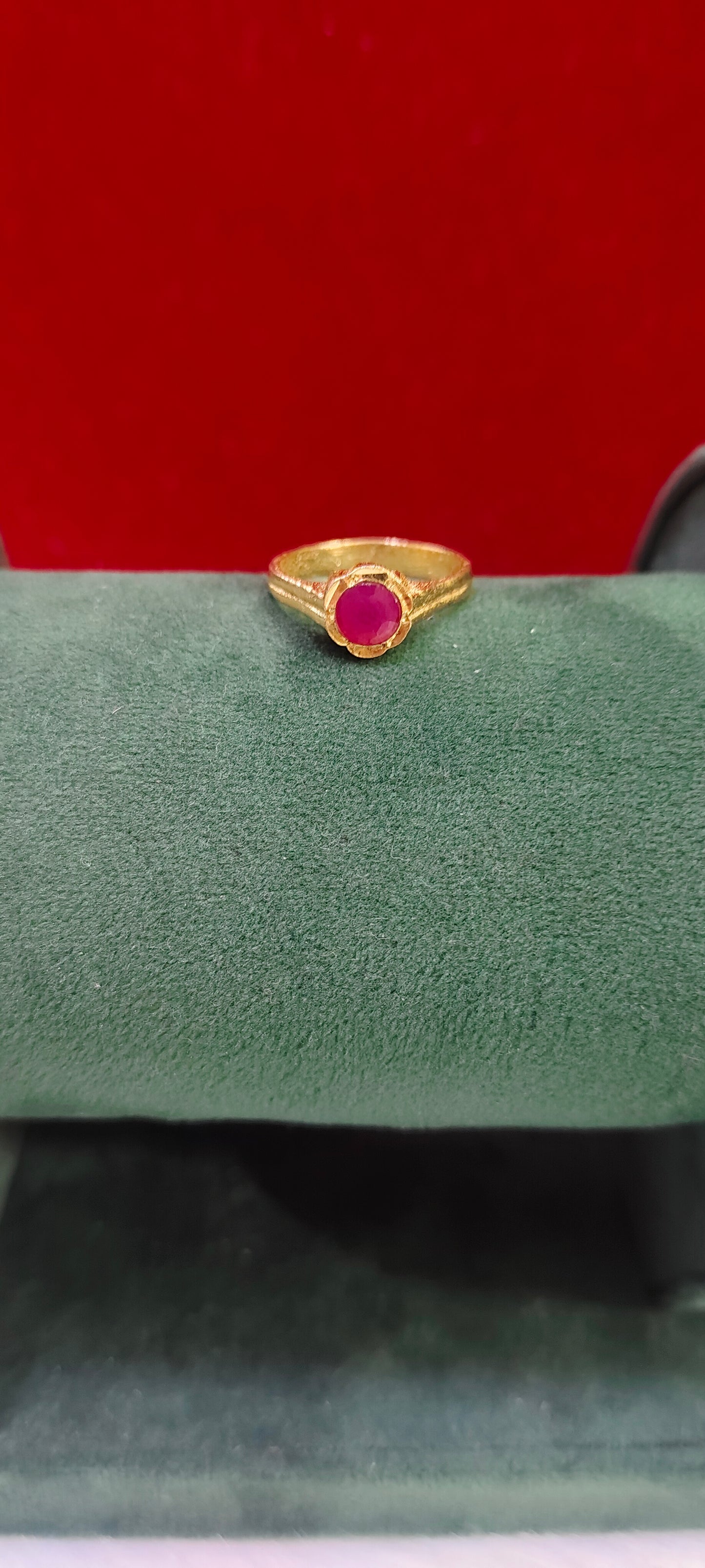 Pure panchaloham ruby finger ring
