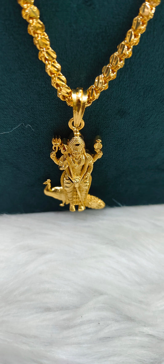 Premium micro gold plated 24" length Muruga pendant chain