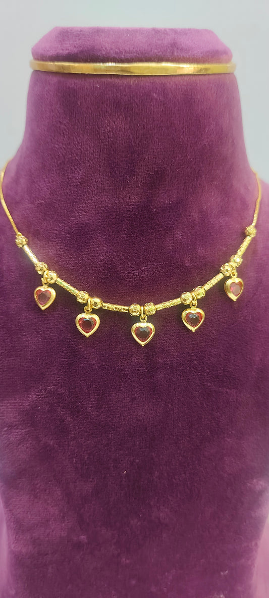 100%gold look simple chain