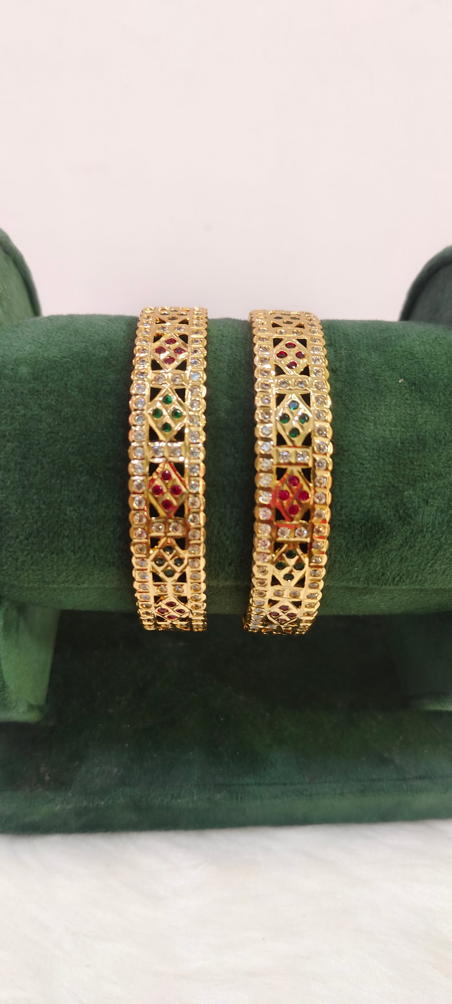 Pure panchaloham vintage look broad bangles