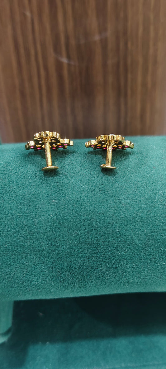 Pure panchaloham gold look medium studs