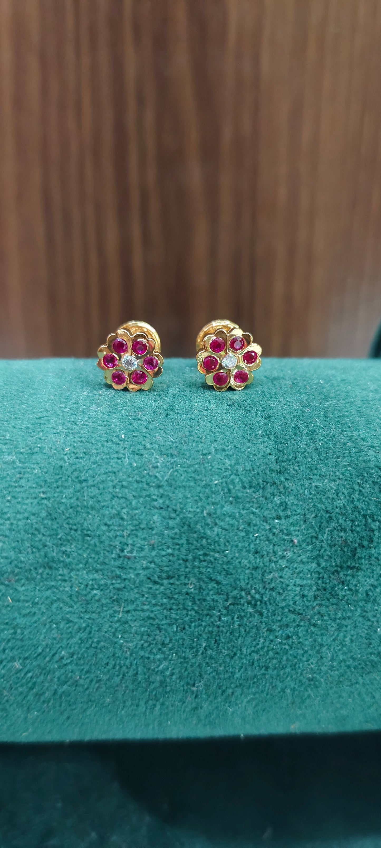 Pure panchaloham small ruby studs