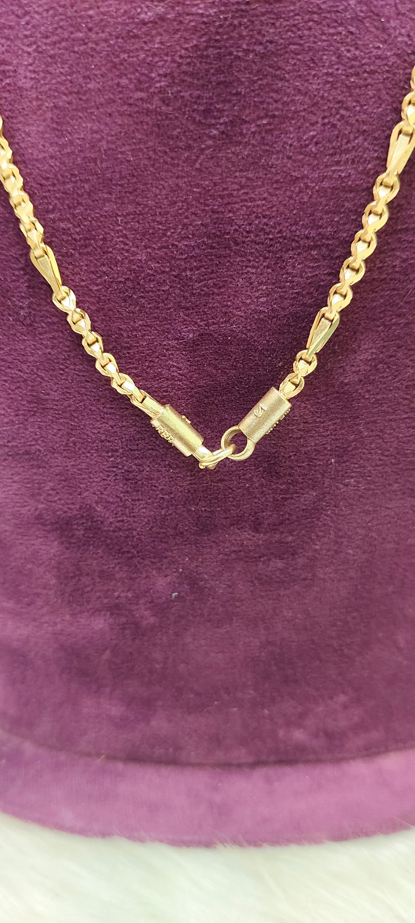 Pure panchaloham unpolished 24 " length 5+1 Thali chain with different cutting design